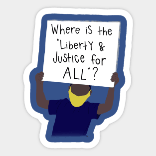 Liberty and justice Sticker